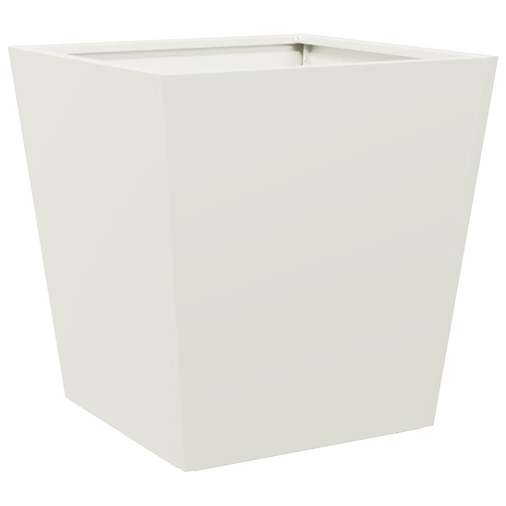 Plantenbak 40x40x40 cm staal wit - AllerleiShop