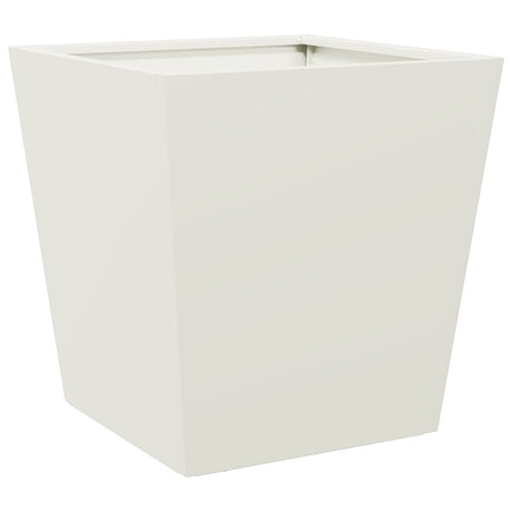 Plantenbakken 2 st 40x40x40 cm staal wit - AllerleiShop