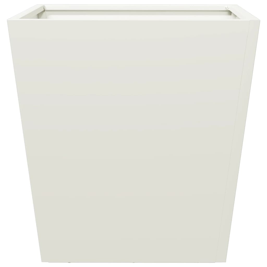 Plantenbakken 2 st 40x40x40 cm staal wit - AllerleiShop