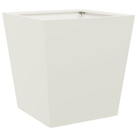 Plantenbakken 2 st 40x40x40 cm staal wit - AllerleiShop