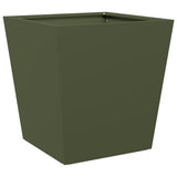 Plantenbak 40x40x40 cm staal olijfgroen - AllerleiShop