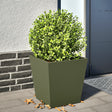 Plantenbak 40x40x40 cm staal olijfgroen - AllerleiShop