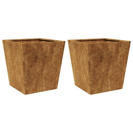 Plantenbakken 2 st 40x40x40 cm cortenstaal - AllerleiShop