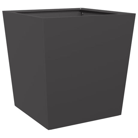 Plantenbakken 2 st 50x50x50 cm staal zwart - AllerleiShop