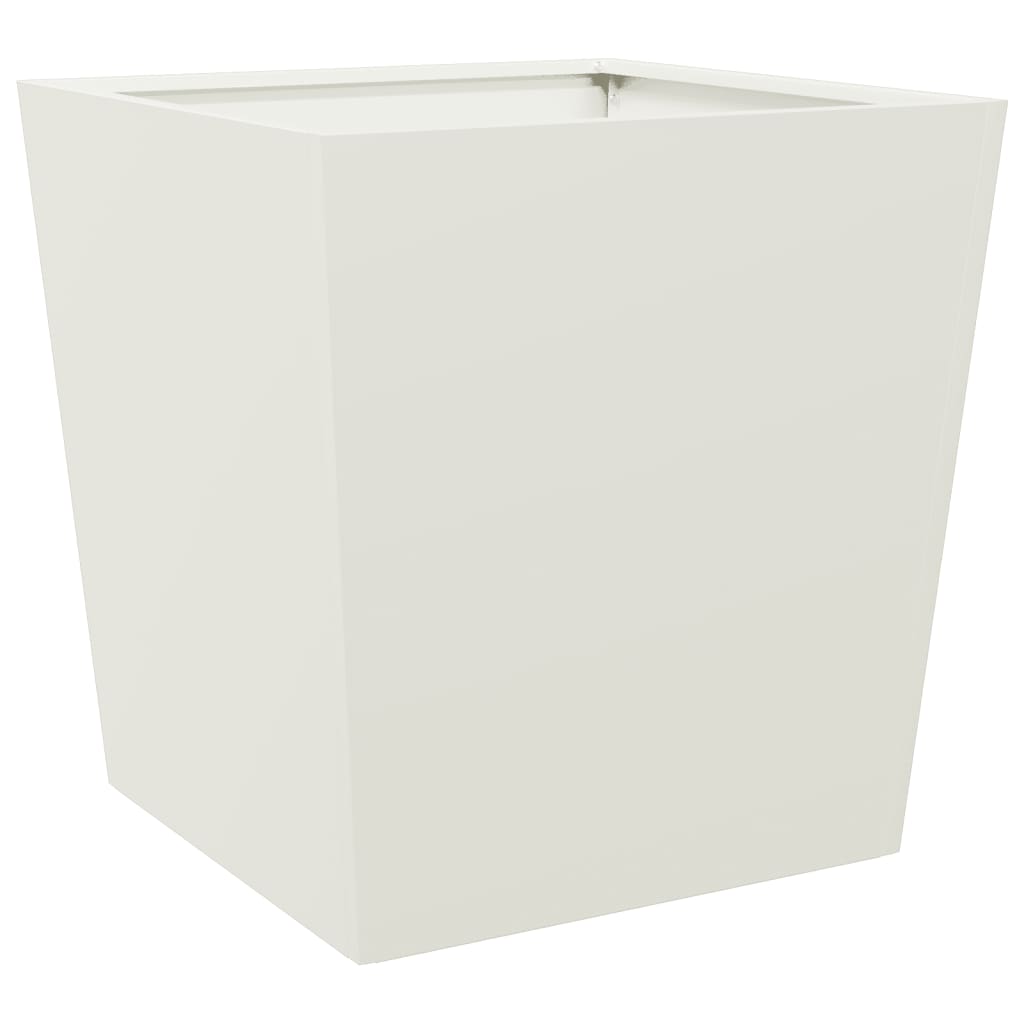 Plantenbak 50x50x50 cm staal wit - AllerleiShop