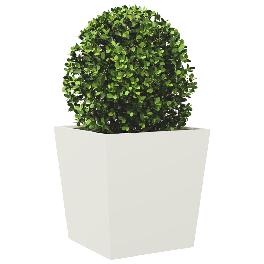 Plantenbak 50x50x50 cm staal wit - AllerleiShop