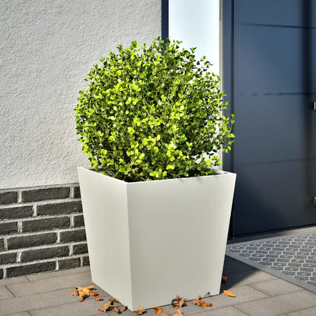 Plantenbak 50x50x50 cm staal wit - AllerleiShop