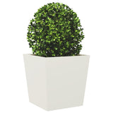 Plantenbakken 2 st 50x50x50 cm staal wit - AllerleiShop