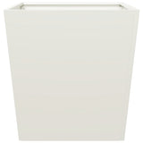 Plantenbakken 2 st 50x50x50 cm staal wit - AllerleiShop