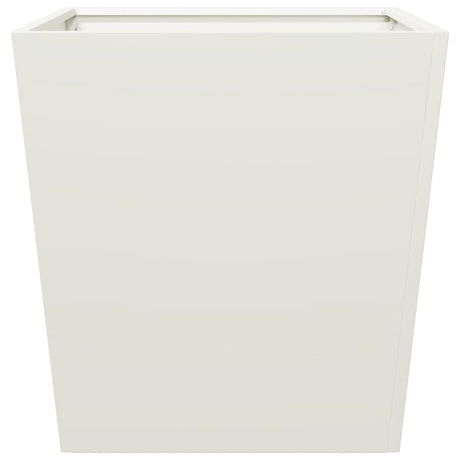 Plantenbakken 2 st 50x50x50 cm staal wit - AllerleiShop