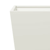 Plantenbakken 2 st 50x50x50 cm staal wit - AllerleiShop