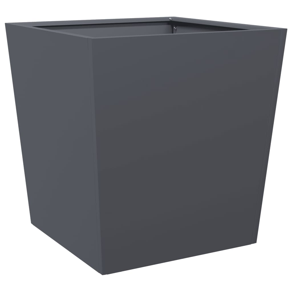 Plantenbakken 2 st 50x50x50 cm staal antracietkleurig - AllerleiShop