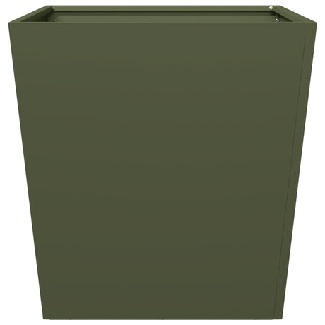 Plantenbak 50x50x50 cm staal olijfgroen - AllerleiShop