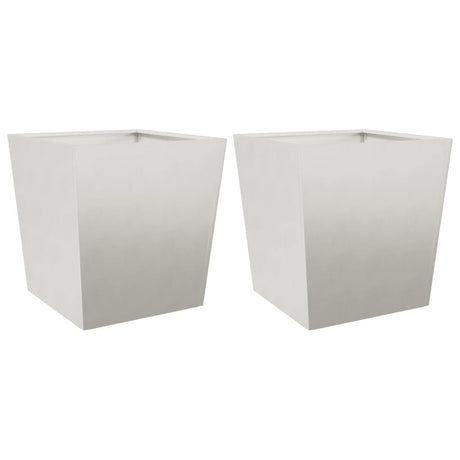 Plantenbakken 2 st 50x50x50 cm roestvrij staal - AllerleiShop