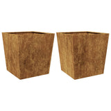 Plantenbakken 2 st 50x50x50 cm cortenstaal - AllerleiShop