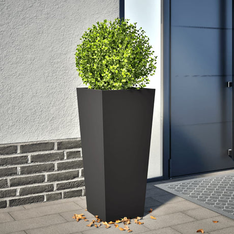 Plantenbak 35x35x75 cm staal zwart - AllerleiShop