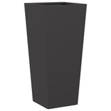 Plantenbakken 2 st 35x35x75 cm staal zwart - AllerleiShop