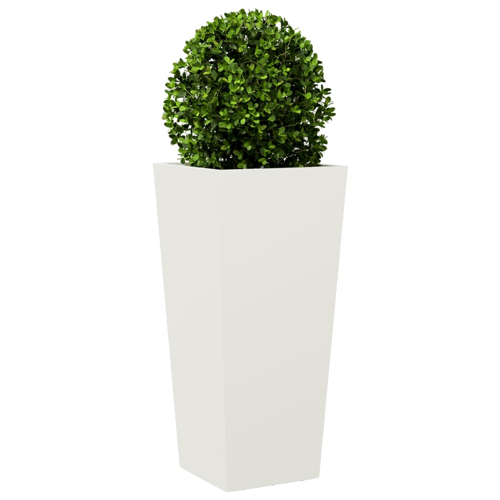 Plantenbak 35x35x75 cm staal wit - AllerleiShop