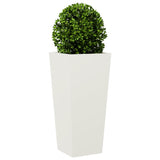 Plantenbak 35x35x75 cm staal wit - AllerleiShop