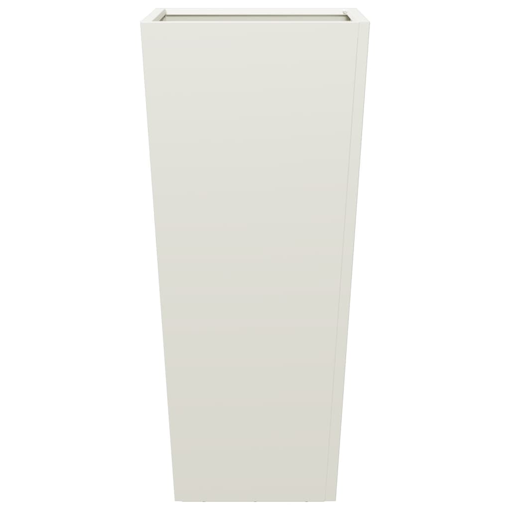 Plantenbak 35x35x75 cm staal wit - AllerleiShop