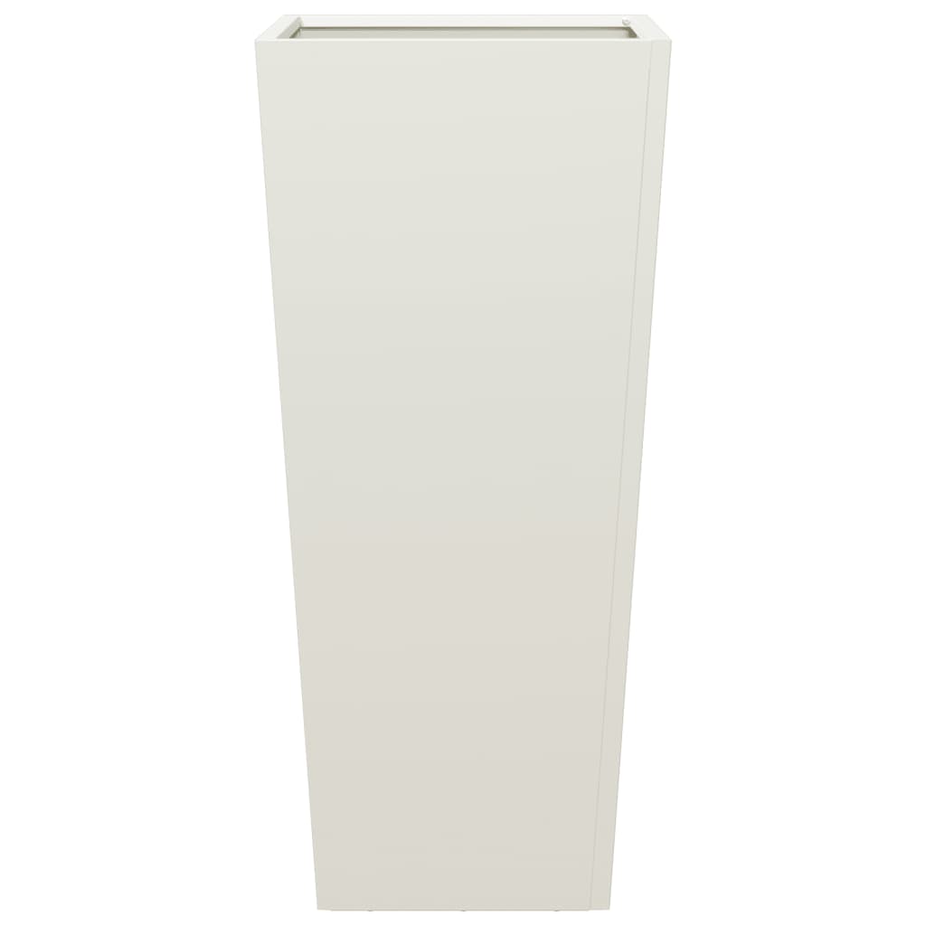 Plantenbak 35x35x75 cm staal wit - AllerleiShop