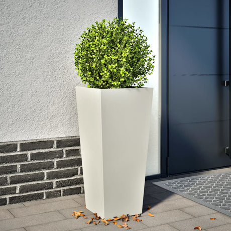 Plantenbak 35x35x75 cm staal wit - AllerleiShop