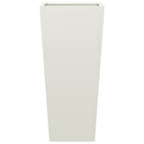 Plantenbakken 2 st 35x35x75 cm staal wit - AllerleiShop