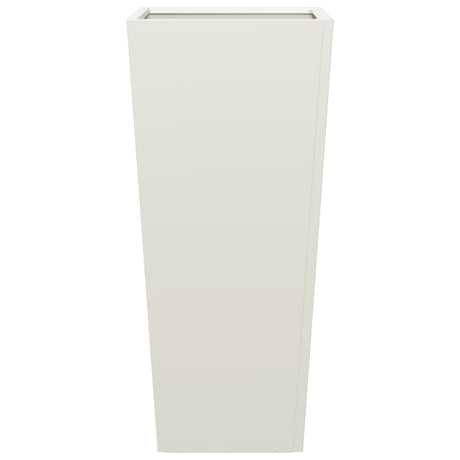 Plantenbakken 2 st 35x35x75 cm staal wit - AllerleiShop