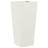 Plantenbakken 2 st 35x35x75 cm staal wit - AllerleiShop