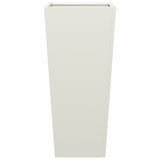 Plantenbakken 2 st 35x35x75 cm staal wit - AllerleiShop