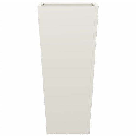 Plantenbakken 2 st 35x35x75 cm staal wit - AllerleiShop