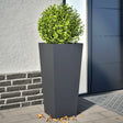 Plantenbakken 2 st 35x35x75 cm staal antracietkleurig - AllerleiShop