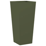 Plantenbak 35x35x75 cm staal olijfgroen - AllerleiShop