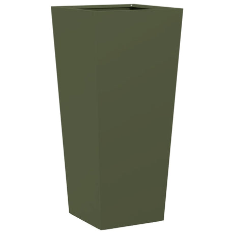 Plantenbak 35x35x75 cm staal olijfgroen - AllerleiShop