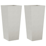 Plantenbakken 2 st 35x35x75 cm roestvrij staal - AllerleiShop