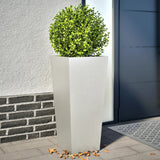 Plantenbakken 2 st 35x35x75 cm roestvrij staal - AllerleiShop