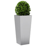 Plantenbakken 2 st 35x35x75 cm gegalvaniseerd staal - AllerleiShop