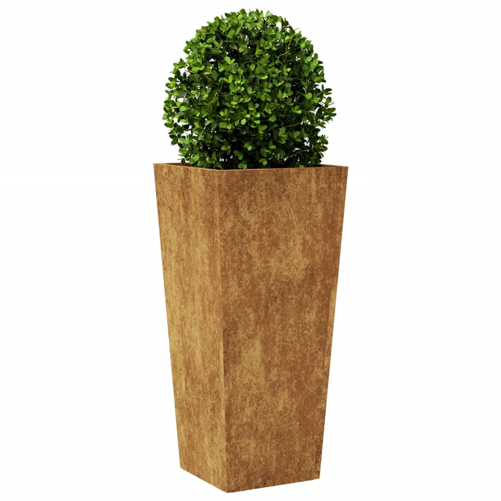 Plantenbakken 2 st 35x35x75 cm cortenstaal - AllerleiShop