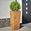 Plantenbakken 2 st 35x35x75 cm cortenstaal - AllerleiShop