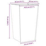 Plantenbak 45x45x75 cm staal zwart - AllerleiShop