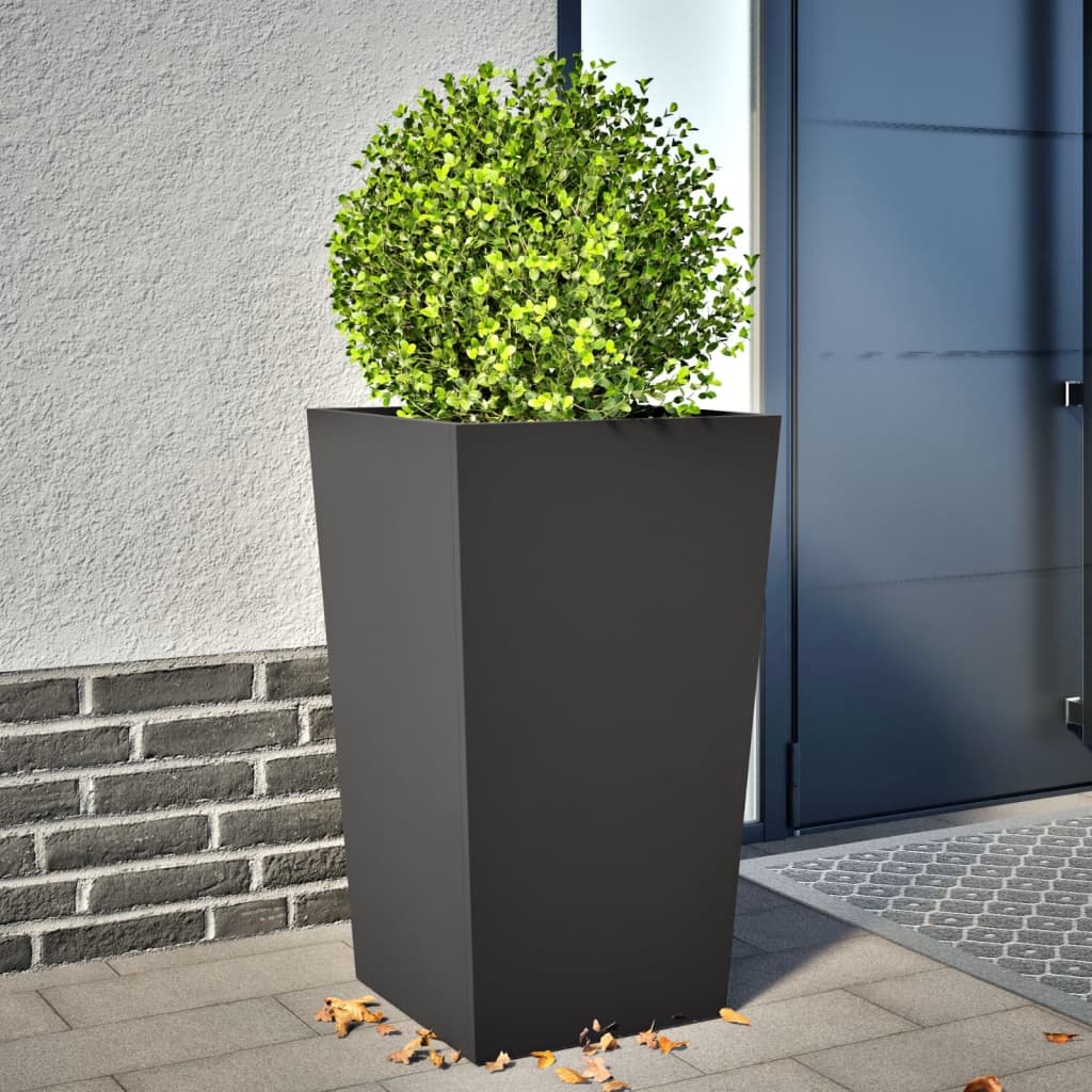 Plantenbak 45x45x75 cm staal zwart - AllerleiShop