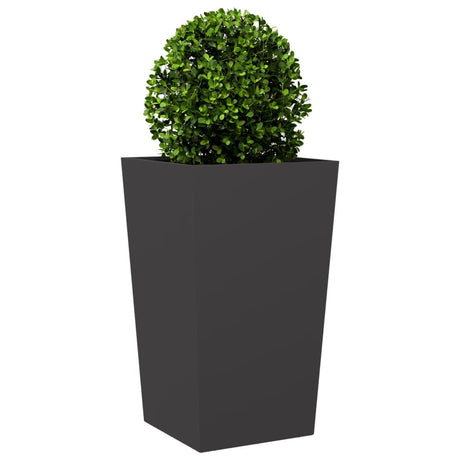 Plantenbakken 2 st 45x45x75 cm staal zwart - AllerleiShop