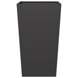 Plantenbakken 2 st 45x45x75 cm staal zwart - AllerleiShop