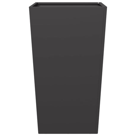 Plantenbakken 2 st 45x45x75 cm staal zwart - AllerleiShop