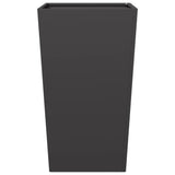 Plantenbakken 2 st 45x45x75 cm staal zwart - AllerleiShop