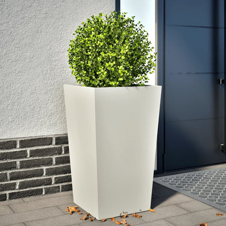 Plantenbak 45x45x75 cm staal wit - AllerleiShop