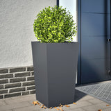 Plantenbak 45x45x75 cm staal antracietkleurig - AllerleiShop