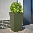 Plantenbak 45x45x75 cm staal olijfgroen - AllerleiShop