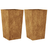 Plantenbakken 2 st 45x45x750 cm cortenstaal - AllerleiShop