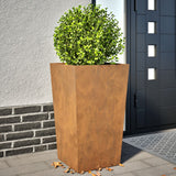 Plantenbakken 2 st 45x45x750 cm cortenstaal - AllerleiShop